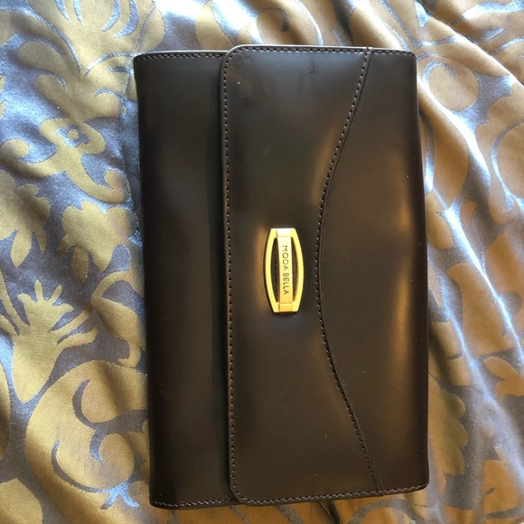 Moda Bella Chocolate Brown Clutch Purse - Picture 3 of 4